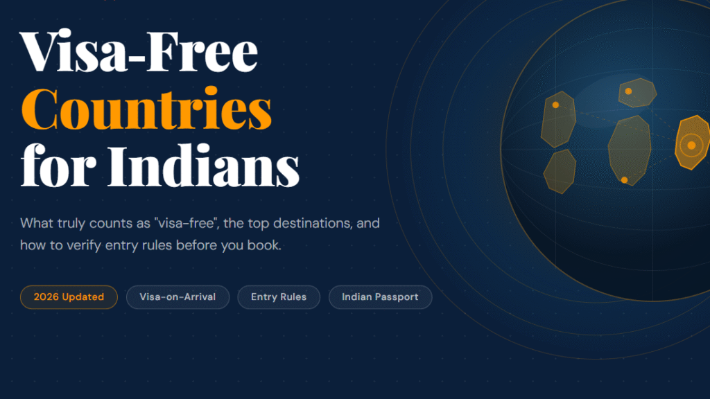Cover image for the 2026 guide on visa-free countries for Indian passport holders