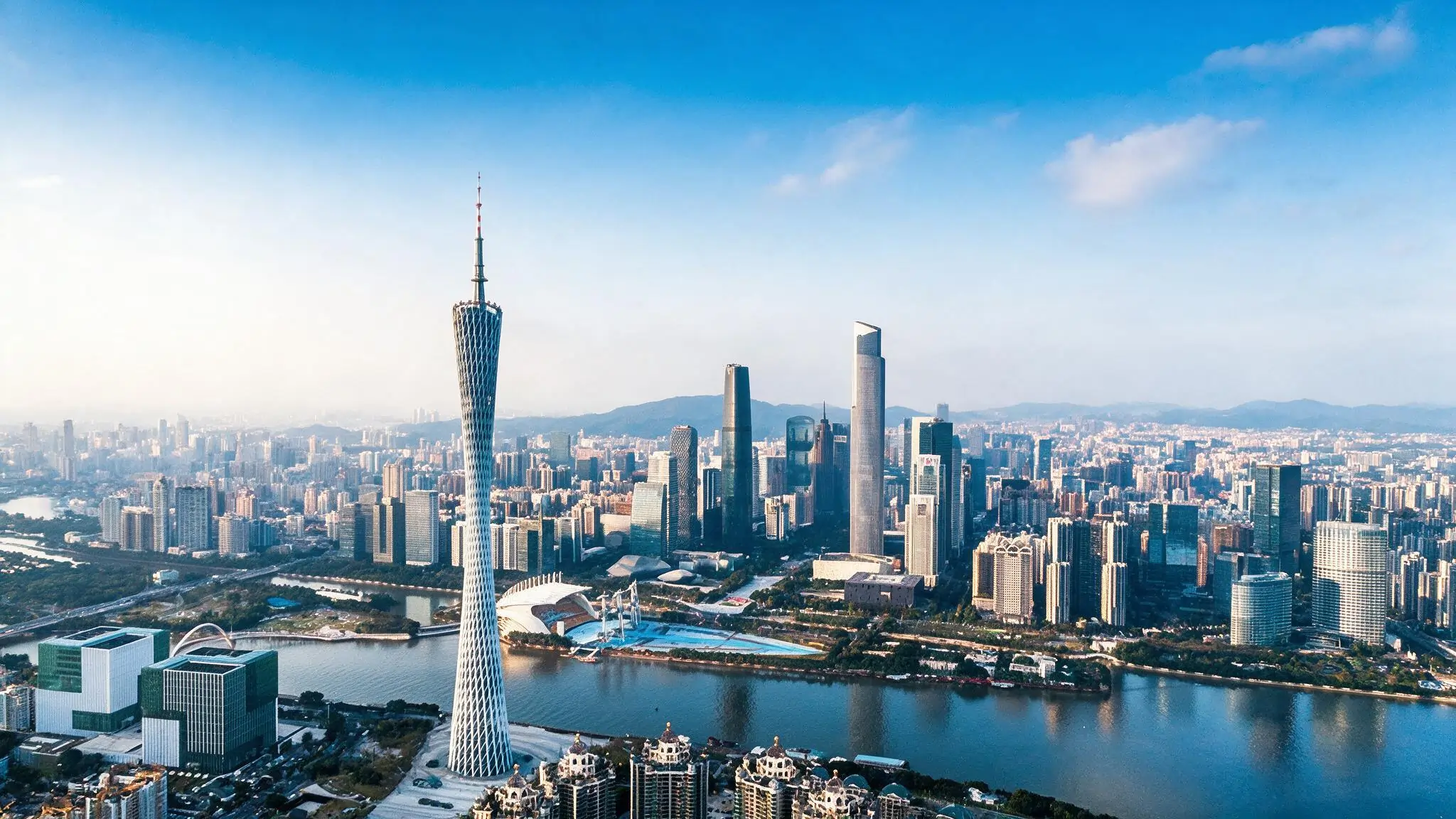 Guangzhou skyline and Pazhou complex on the Canton Fair 2026 Phase 2 and 3 combined tour from India